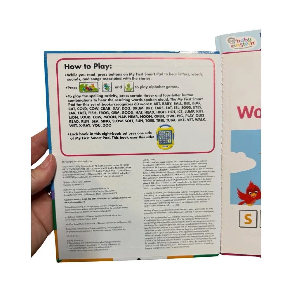 Baby Einstein My First Smart Pad 4 Book Set Shapes Words Animals Kids